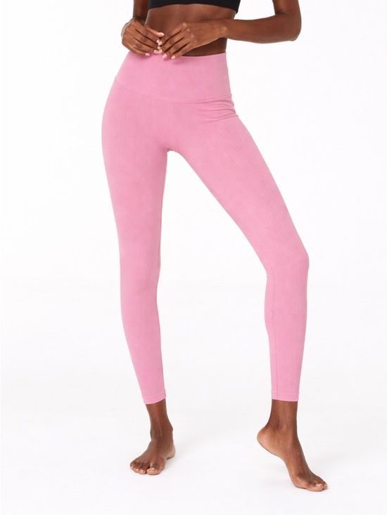 Victoria's Secret Pants - Victoria’s Secret Pink Ribbed High Rise Leggings Balletcore Athleisure Yoga